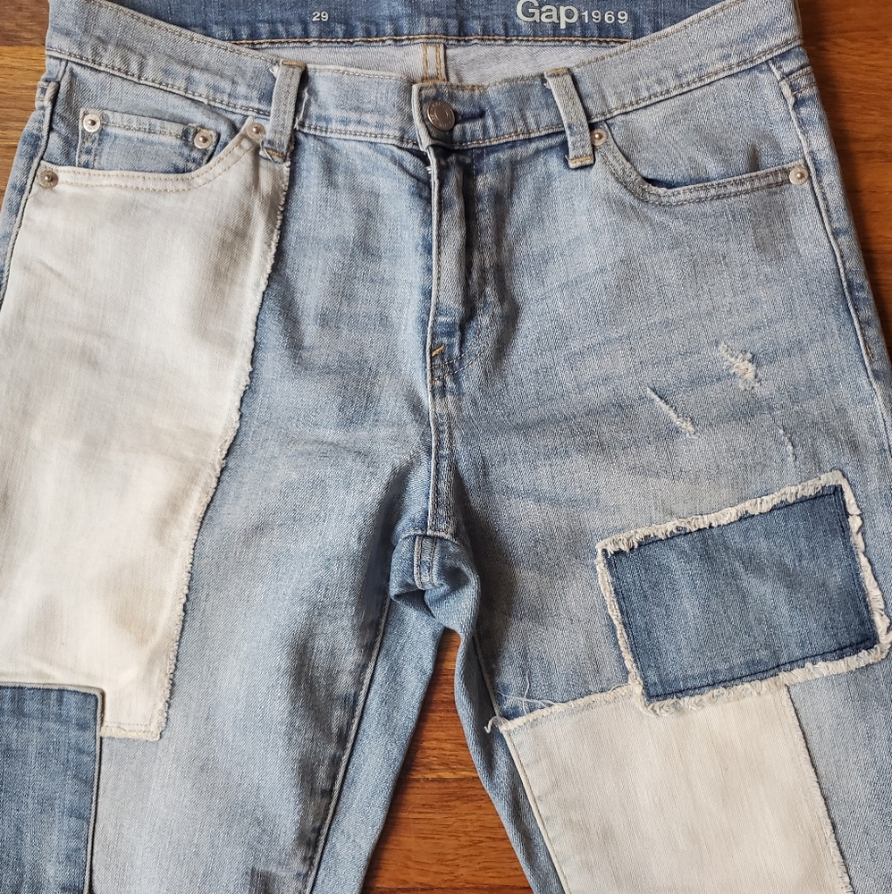 Gap Patchwork Distressed Jeans - image 5